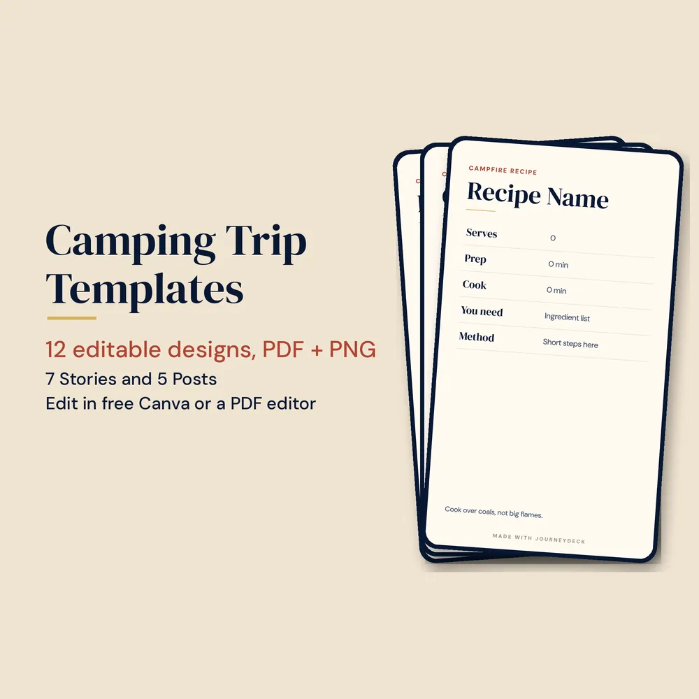 Camping Trip Templates cover