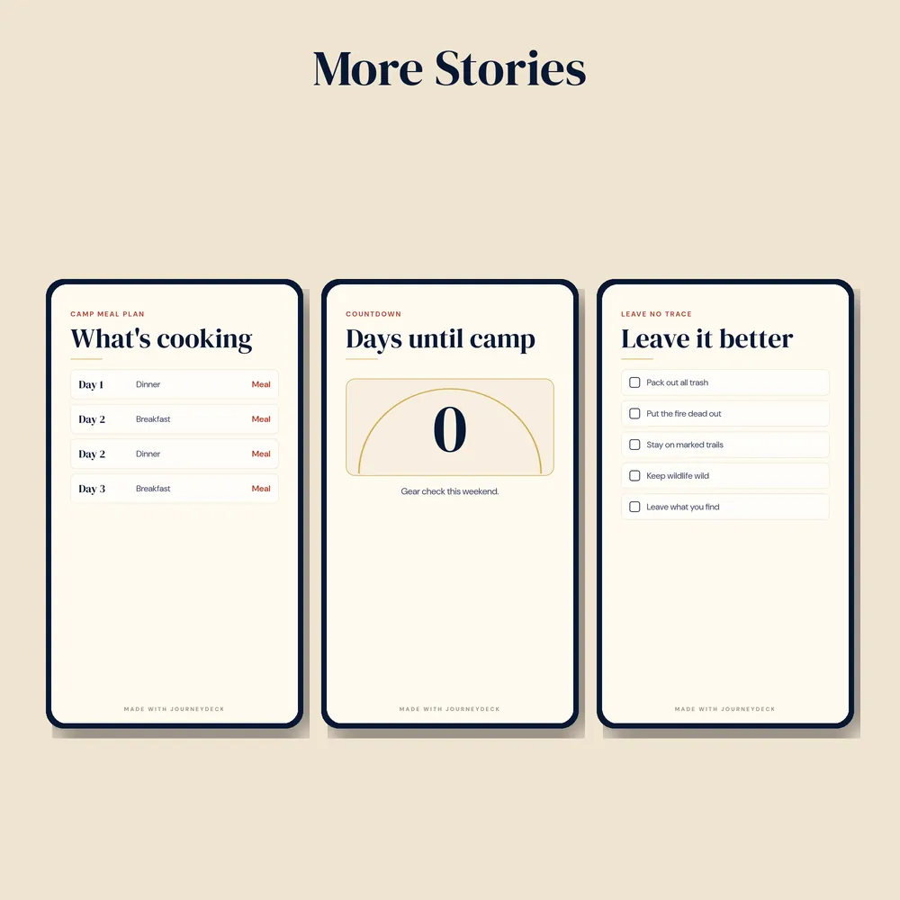More Camping Trip Story designs