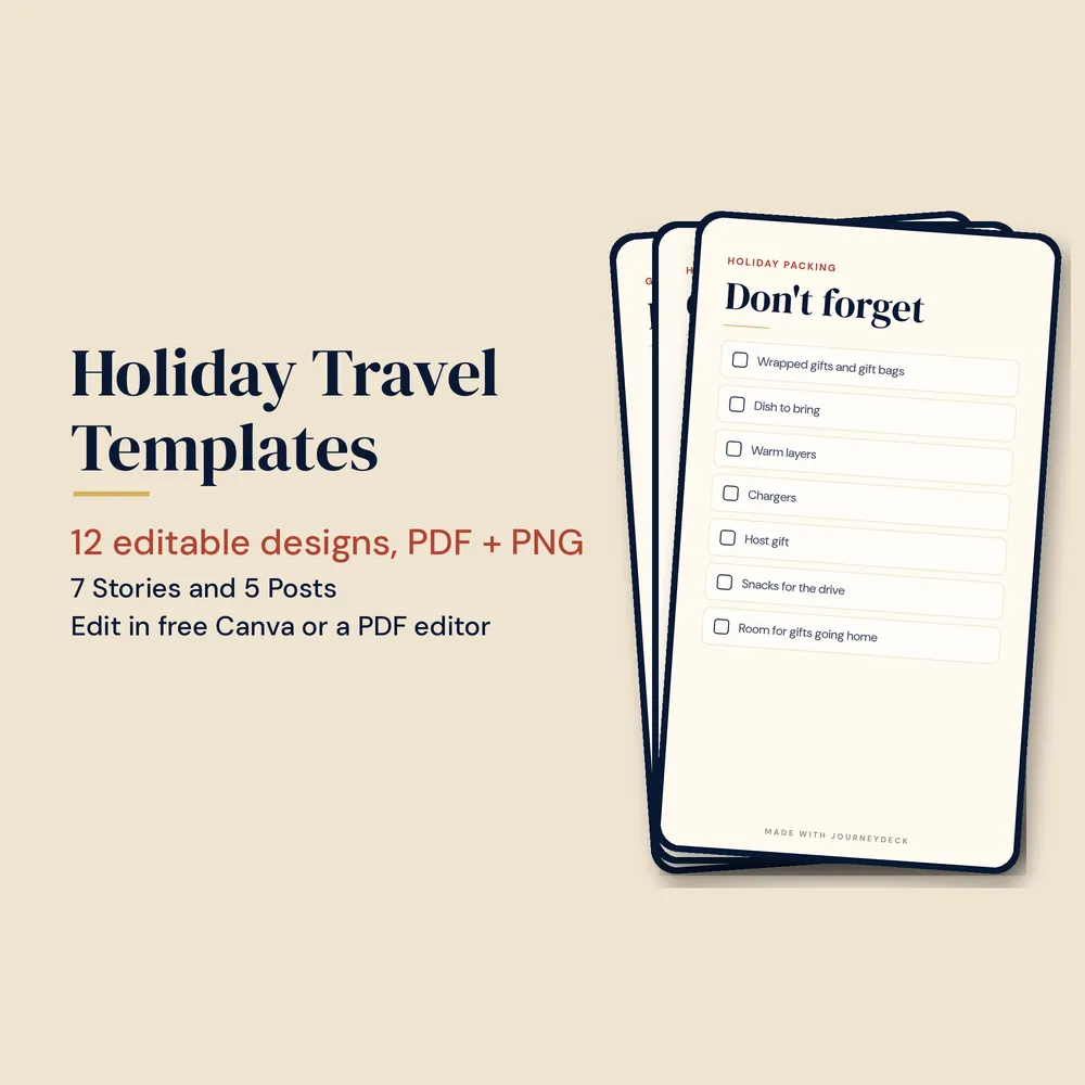 Holiday Travel Templates cover