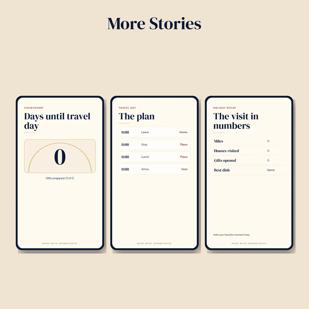 More Holiday Travel Story designs