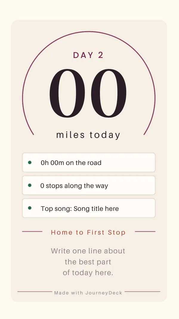 More Road Trip Story designs