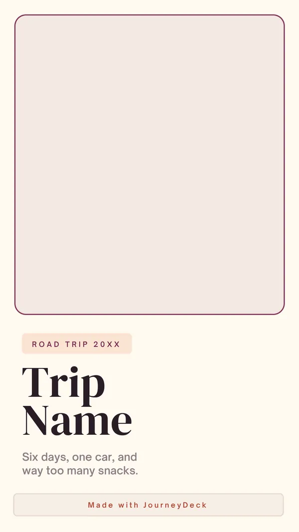 More Road Trip Story designs